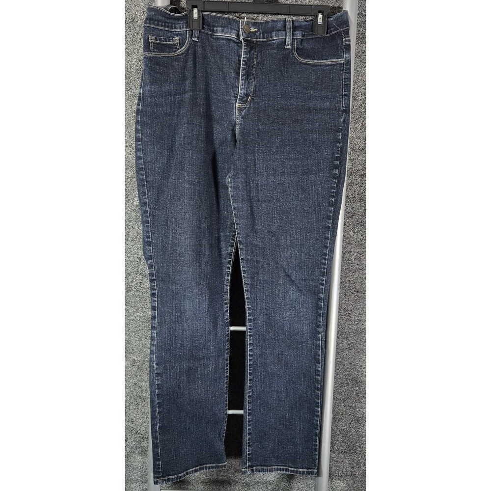 NYDJ Not Your Daughters Jeans Size 16 Dark Wash Straight Leg Lift Tuck Denim